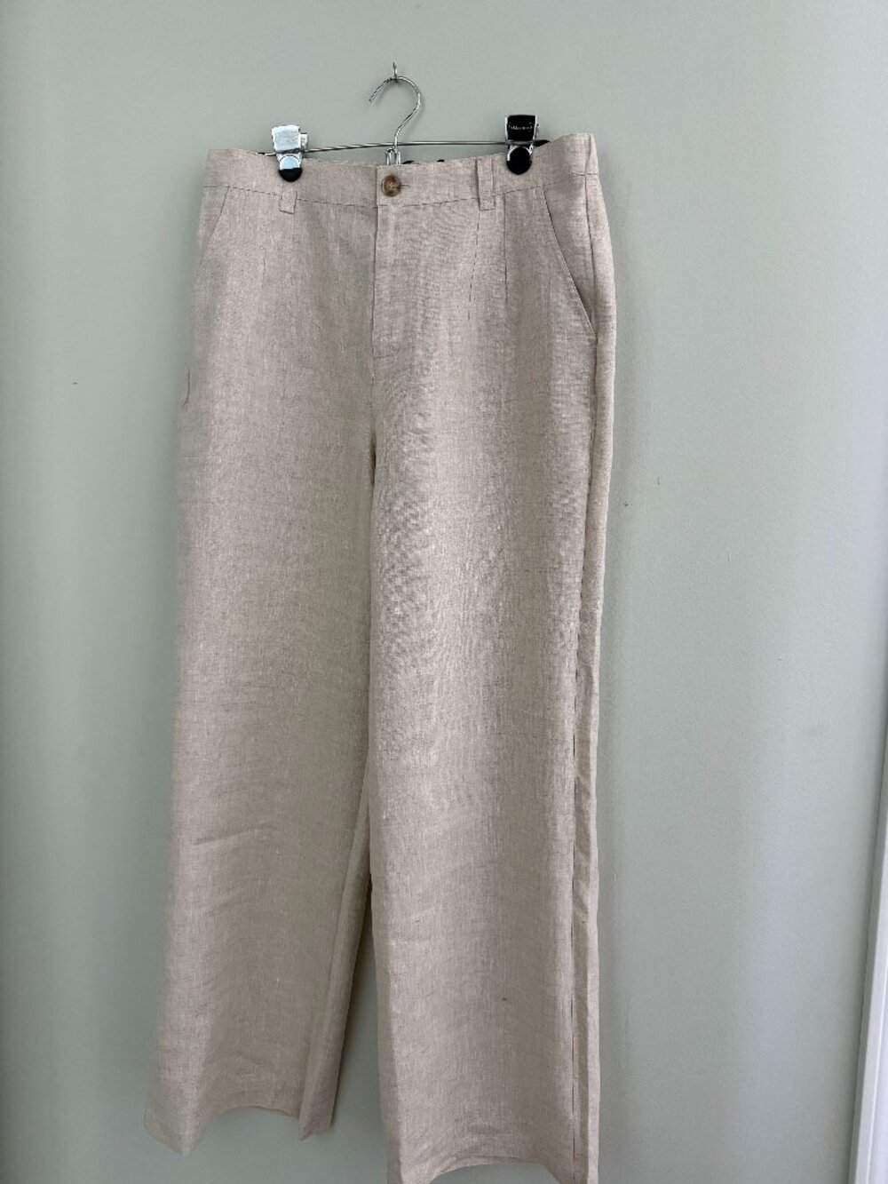 Sanctuary Linen Pants Size 32 wide leg in oatmeal color